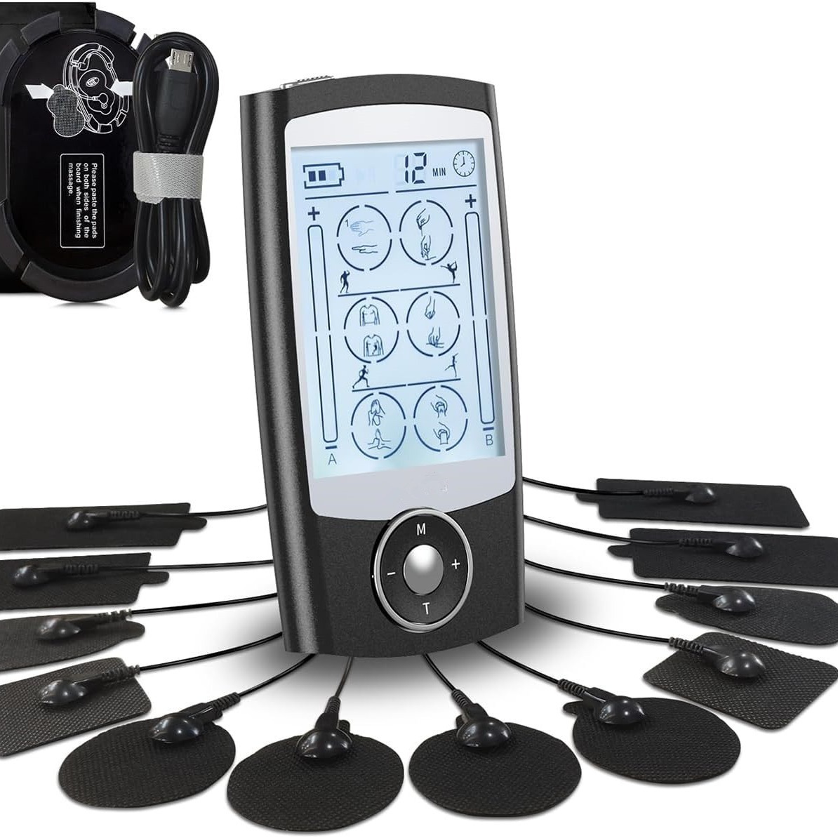 New 36 modes AB dual channel TENS physiotherapy instrument digital Meridian massager EMS pulse massager