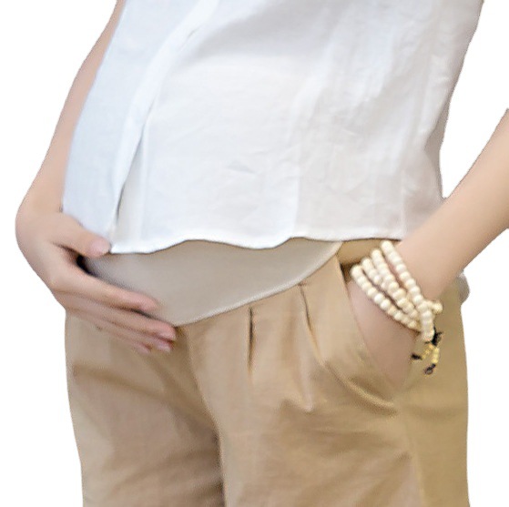 A generation of spring and summer maternity clothes thin cotton and linen loose maternity pants shorts belly pregnant women shorts wear