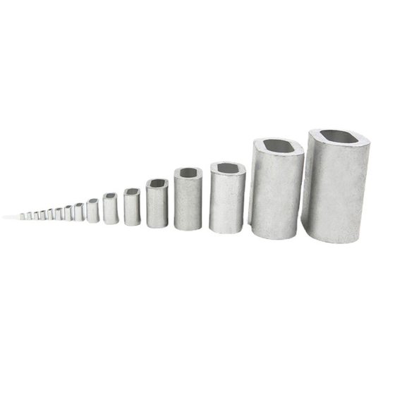 Wire rope aluminum sleeve aluminum Chuck 8-shaped hole oval hole aluminum clip aluminum buckle aluminum rolling head wire rope Chuck 0.5-12mm