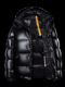 2024 new men's white duck down jacket men's warm fashion brand bright surface short thickened hooded jacket black and green