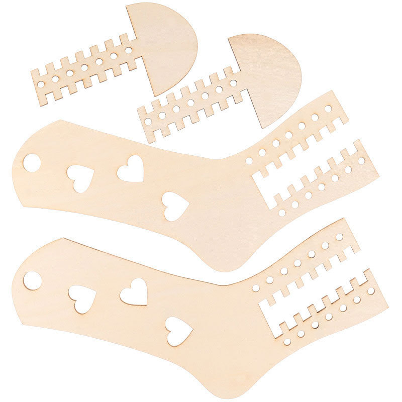 Cross-border DIY knitting tools wooden socks stopper knitting mold multi-functional retractable wool socks display stand