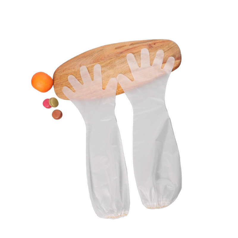Disposable Arm Gloves Kitchen Housework Dishwashing Cleaning Waterproof Elasticized CPE Long Arm Gloves