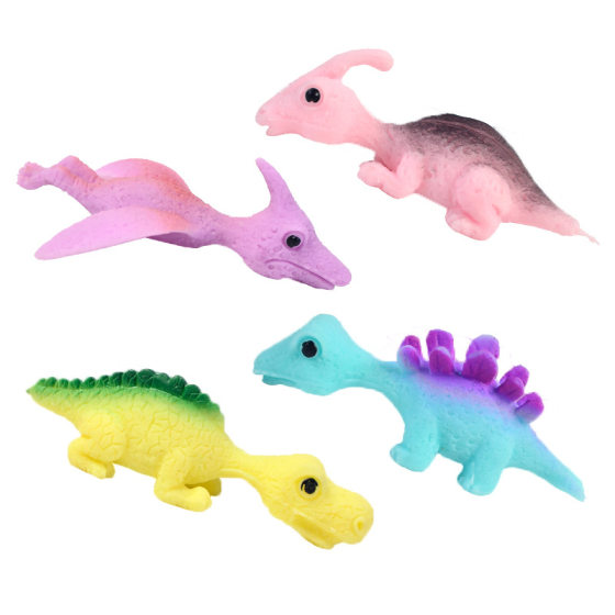 Tiktok same TPR catapult dinosaur toy finger dart dinosaur transmitter children's trick fun little dinosaur