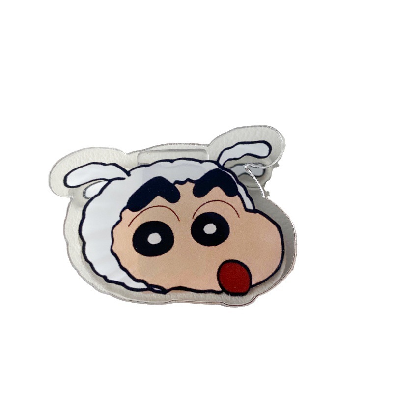 Crayon small new note clip cartoon animation peripheral color double-sided clip acrylic clip pp clip file storage clip