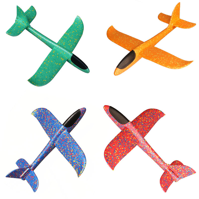 Luminous Hand Throwing Aircraft Small 38cm Foam Aircraft epp Double Hole Glide Aircraft Night Market Children's Toys Wholesale