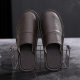 Genuine Leather home cotton slippers men's autumn and winter home indoor waterproof non-slip thick bottom couple full cowhide slippers women's winter