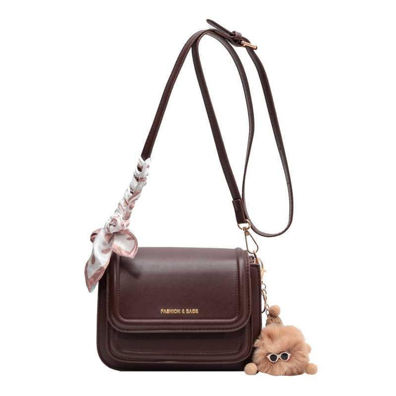 Spring and Summer New Simple Solid Color Textile Popular Crossbody Bag Japanese Multi-layer Niche Women's All-match Shoulder Bag