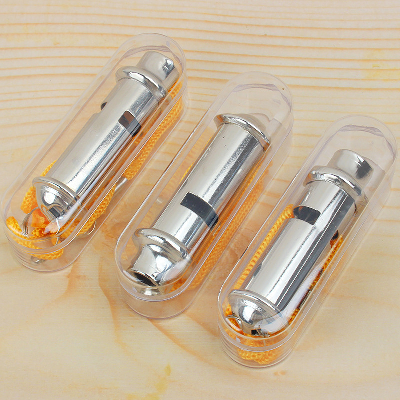 Stainless steel whistle outdoor emergency life-saving emergency police whistle training Sports military high-frequency whistle referee wholesale