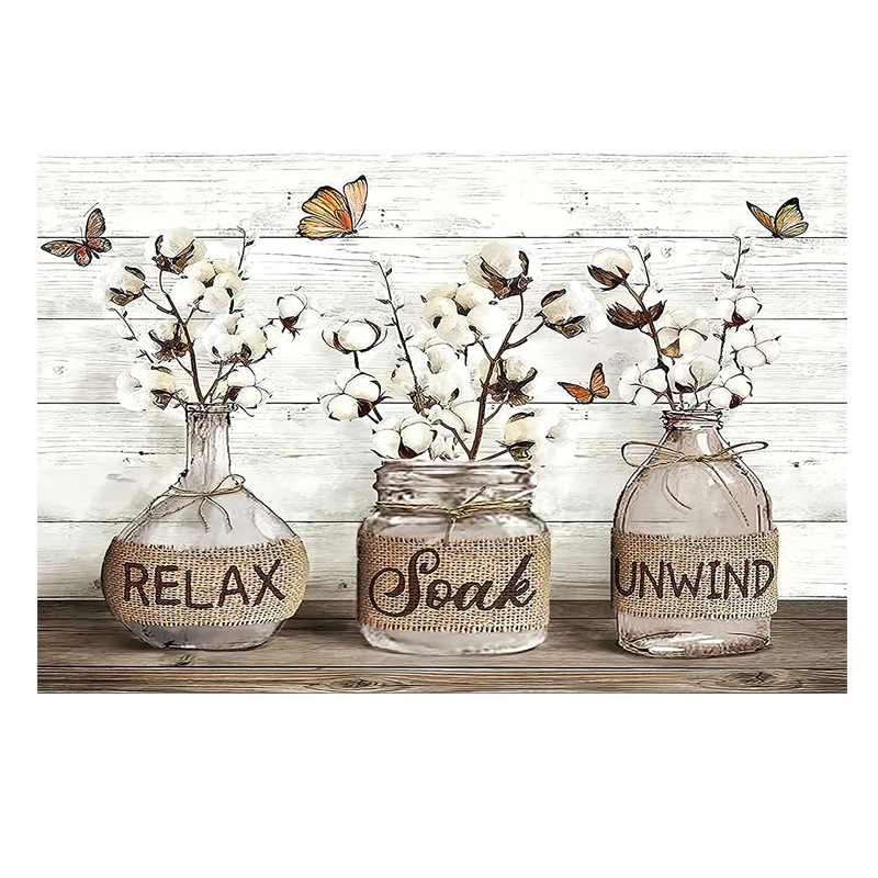 Amazon New Sunflower Bedroom Painting Bathroom Frameless Painting Country Art Modern Simple Living Room Decorative Painting
