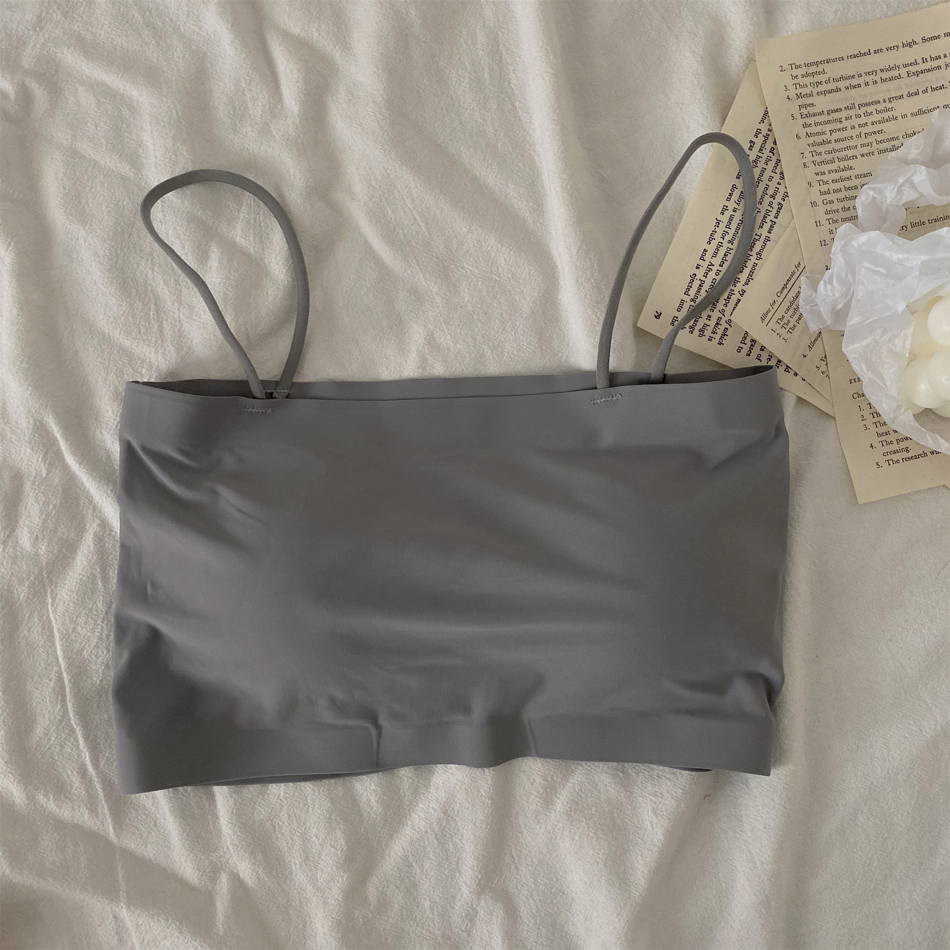 Ice Silk Beautiful Back Wrap Chest Sling Women's Summer Thin Anti-running Light Belt Chest Pad Outer Wear Inner Tube Top Bottoming Vest