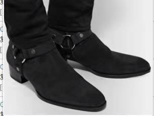Cross-border Factory Foreign Trade Men's Ankle Boots Pointed Solid Color Side Zipper Chelsea Boots European and American Large Size Men's Shoes Martin Boots