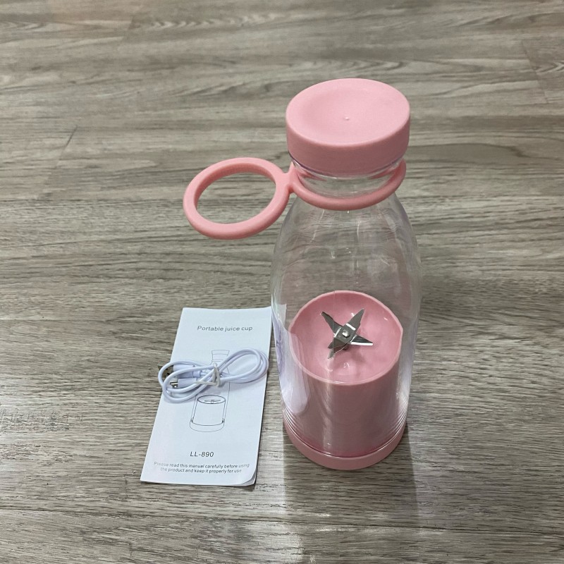 USB wireless charging wine bottle juicing Cup 6 leaf cutter head portable juicer juice cross-border household juicing Cup