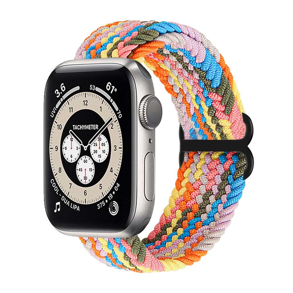 蘋果錶帶適用apple iwatch12345678編織ultra錶帶