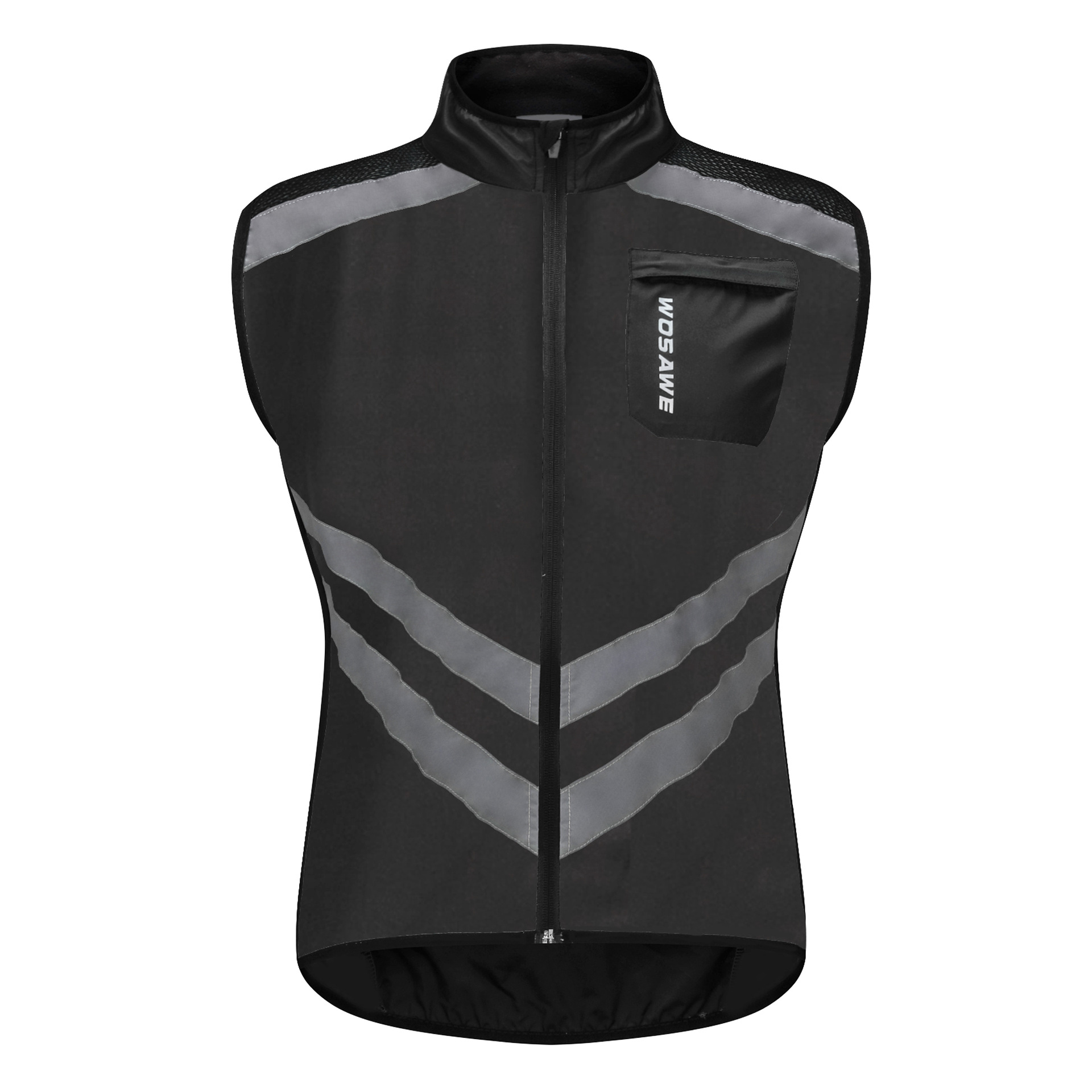 WOSAWE Mountain Bike Riding Windbreaker Jacket Vest Reflective Water-repellent Skin Short-sleeved Top Light