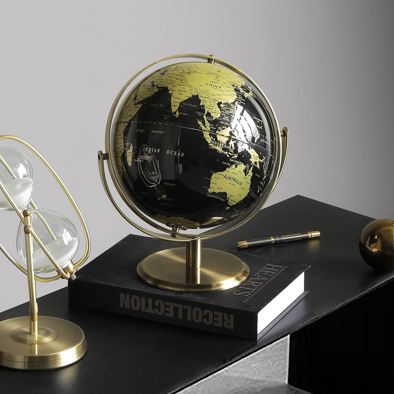 Modern light luxury high-end globe decoration wine cabinet office study desktop hallway living room home soft decoration