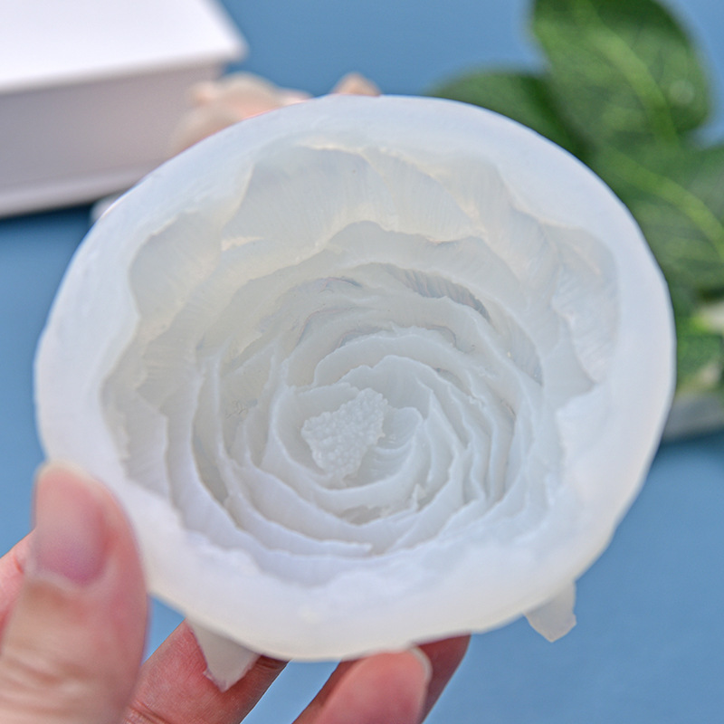 牡丹の花の形のシリカゲルの金型はDIYケーキの金型を焼きます。|undefined