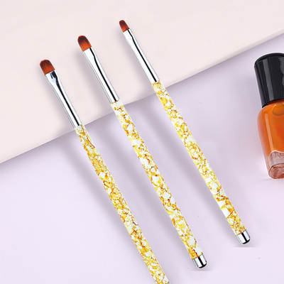 Three-piece marbling nail art round head pen nail painting set pen nail phototherapy semicircle pen nail art pen suit