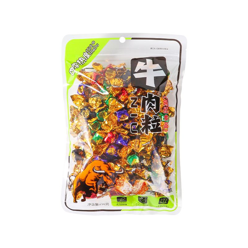Dried beef jerky wholesale bags 250g leisure snacks delicious black pepper salad multi-flavor mixed beef grains