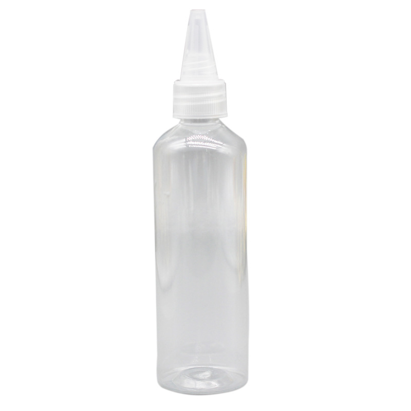 20 30 50 100ml pointed mouth transparent plastic bottle Lotion extrusion sub-bottle pet small bottle with lid