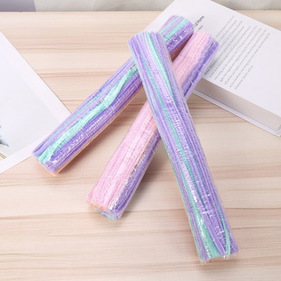 Shake Tone Little Red Riding Book Same Style Macaron Mixed Color Twist Bar Hair Root Handmade Material Children's DIY Toy Tops