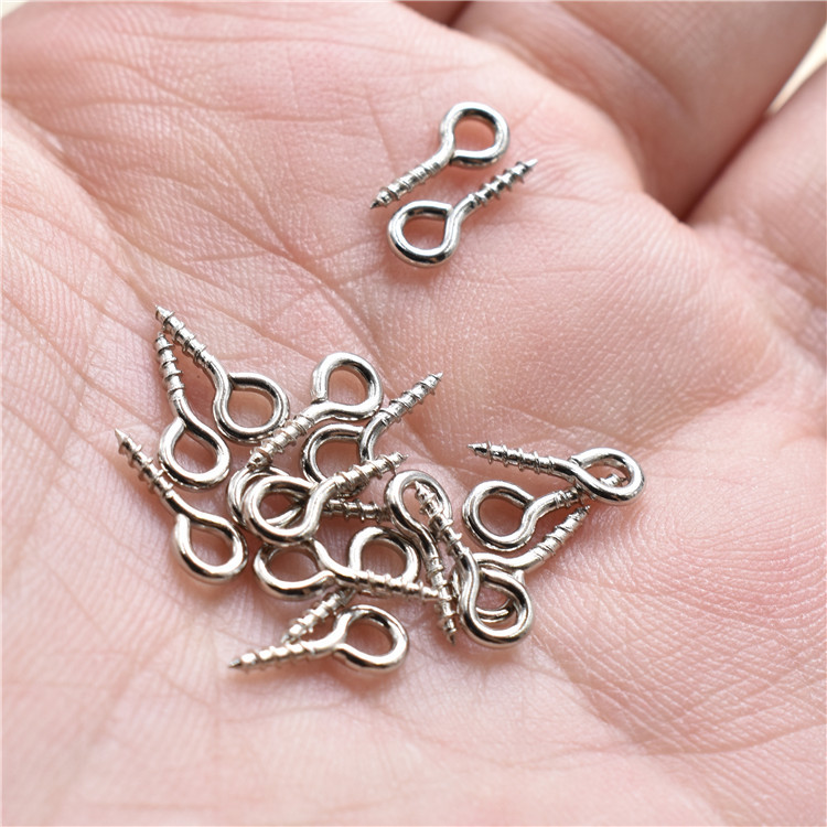 Factory in stock DIY small accessories sheep eye nail sheep angle nail 9-word needle screw bronze silver gold handmade sheep eye nail