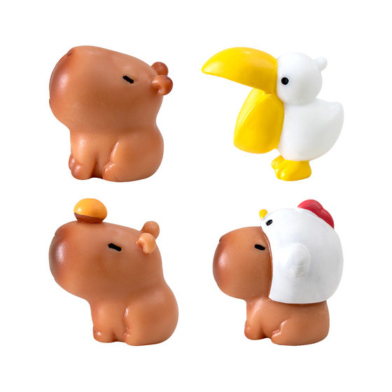 Micro landscape creative cute capybara small doll blind boxed jewelry accessories car desktop small ornaments