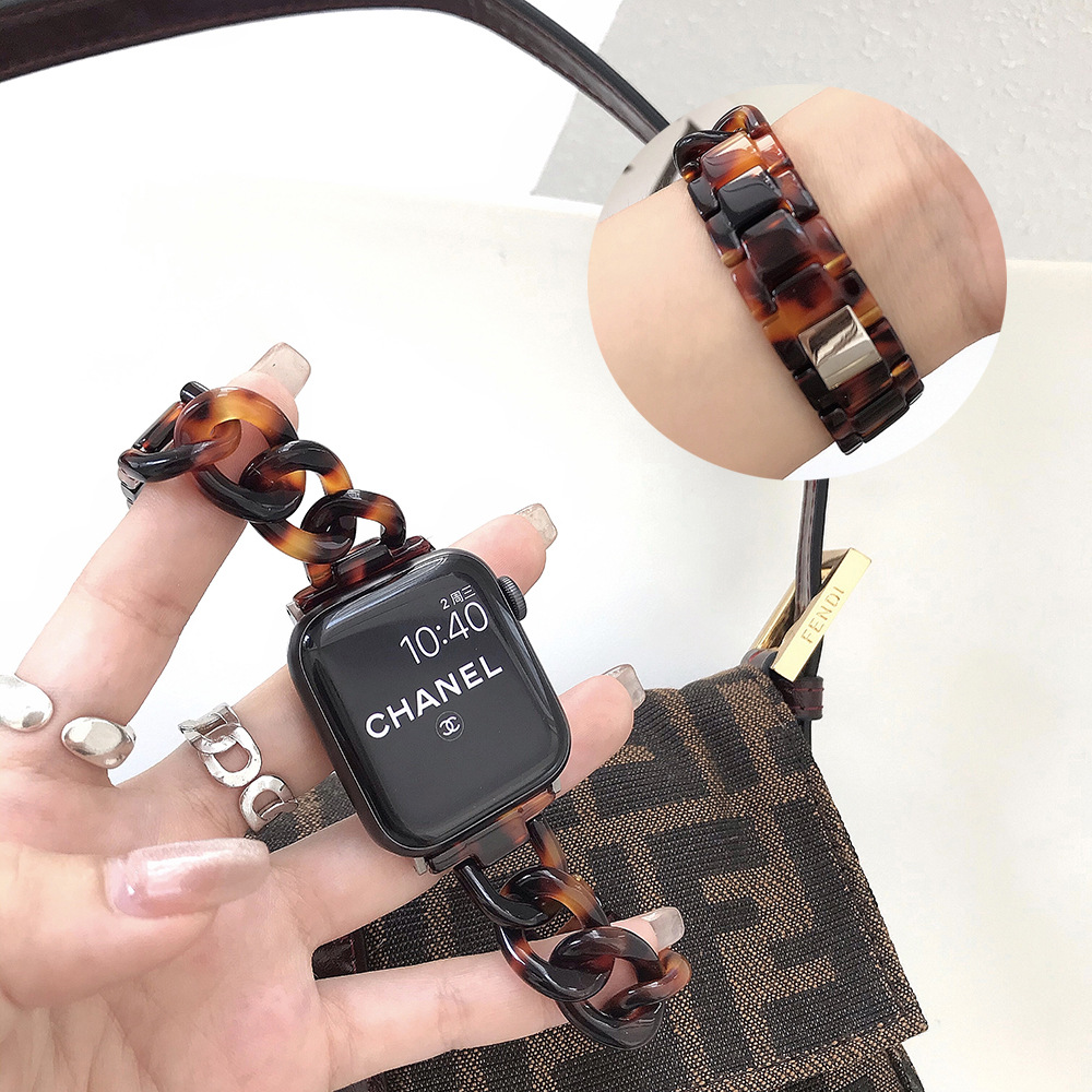 New Product Suitable for Apple Samsung Glasses Glasses Glue Metal Single Row Denim Chain Smart Chanel Style Transparent Single Chain Strap