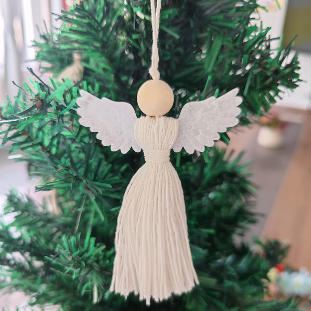 G114 hand woven little angel pendant home decoration wall hanging source factory
