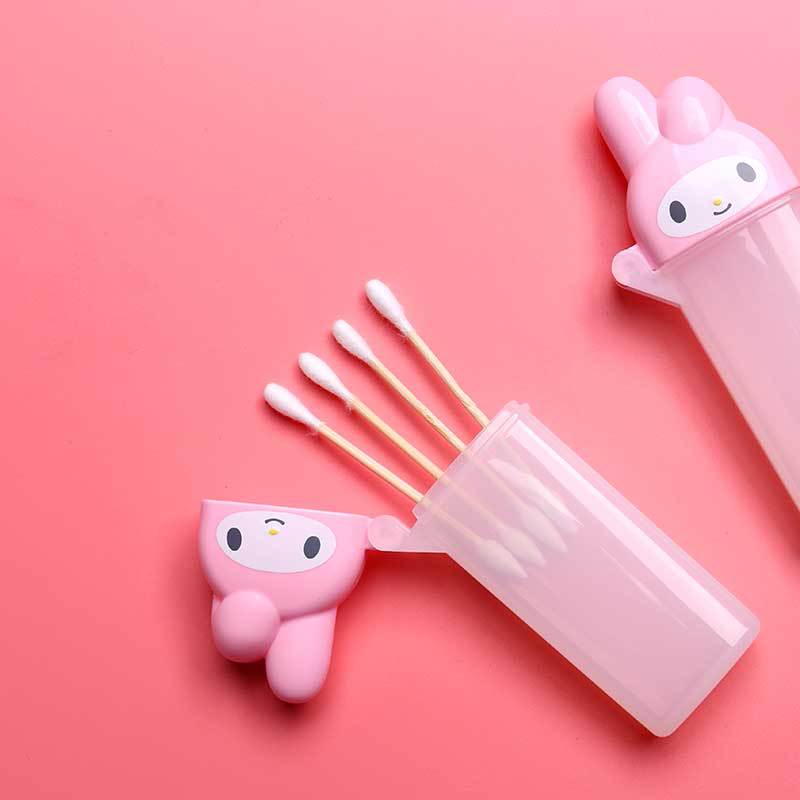 サンリオポータブルバンドエイド収納ボックス生活用品化粧品収納透明つまようじ綿棒収納ボックス