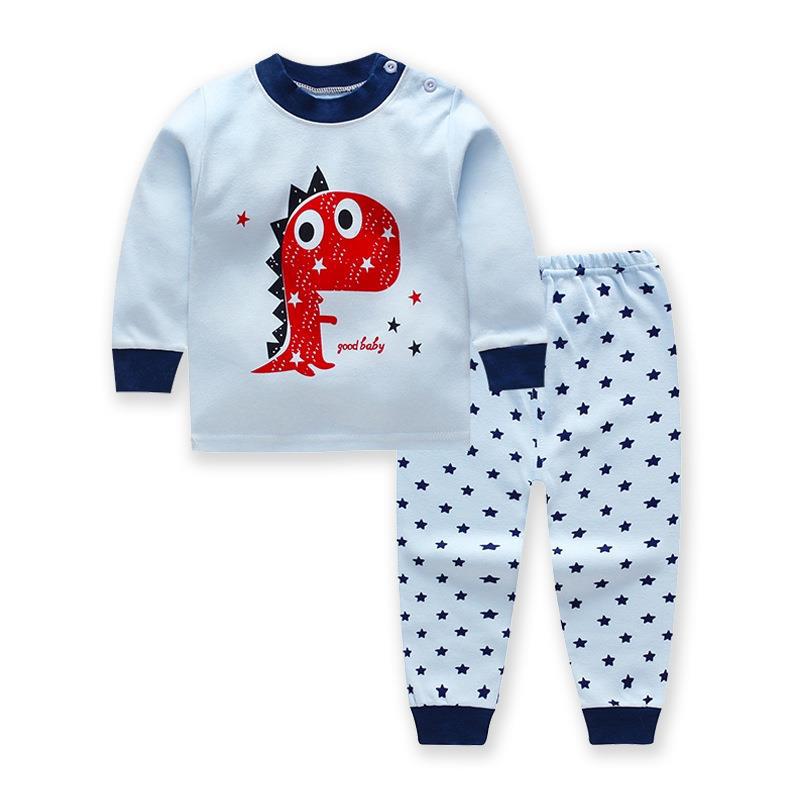 2023 children's underwear suit boys autumn clothing autumn pants female baby home clothing spring and autumn children's clothing pajamas wholesale