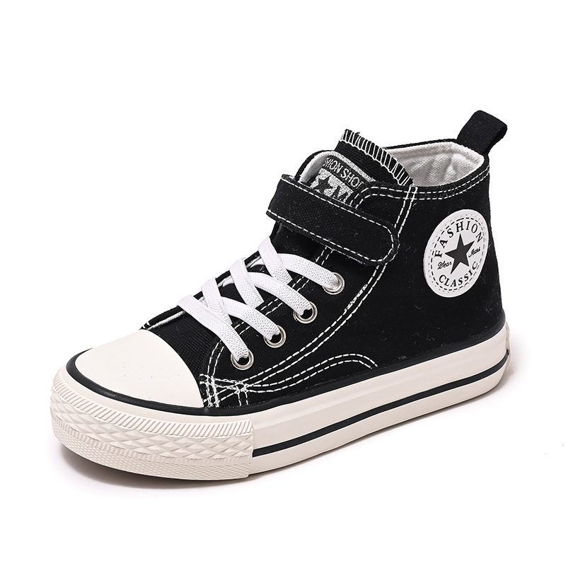 Children's High-top Canvas Shoes Kids Kindergarten Indoor Boys' Cloth Shoes Girls' Korean Style Spring Children's Shoes
