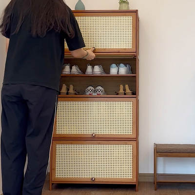 Household Door Dormitory Vertical Floor Shoe Rack Modern Simple Cabinet Storage Dustproof Simple Shoe Cabinet Integrated Cabinet