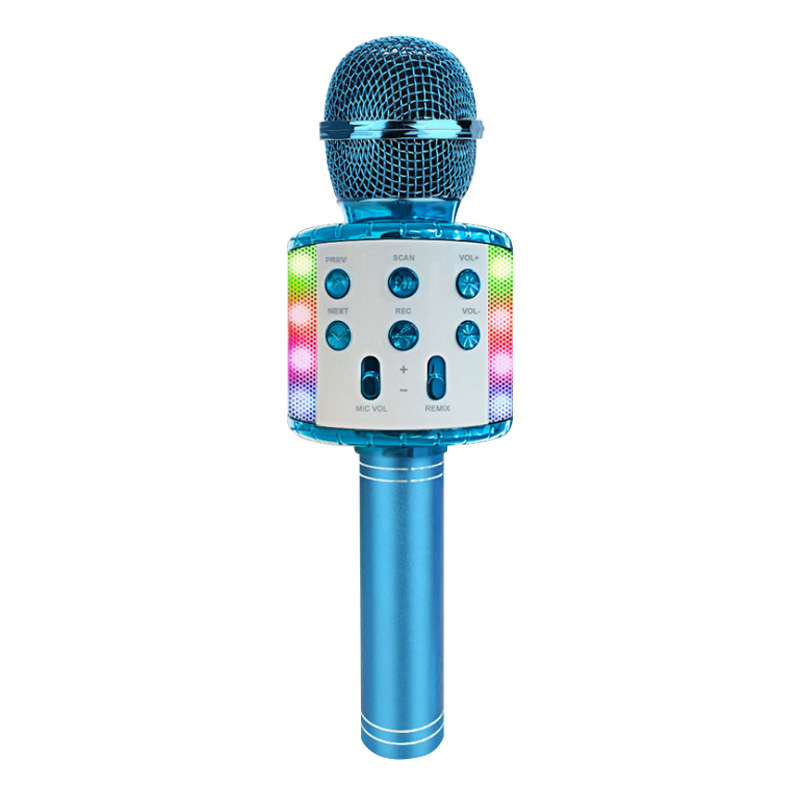 Wireless Bluetooth microphone WS858L wireless microphone LED with lights karaoke with colored lights National Karaoke audio