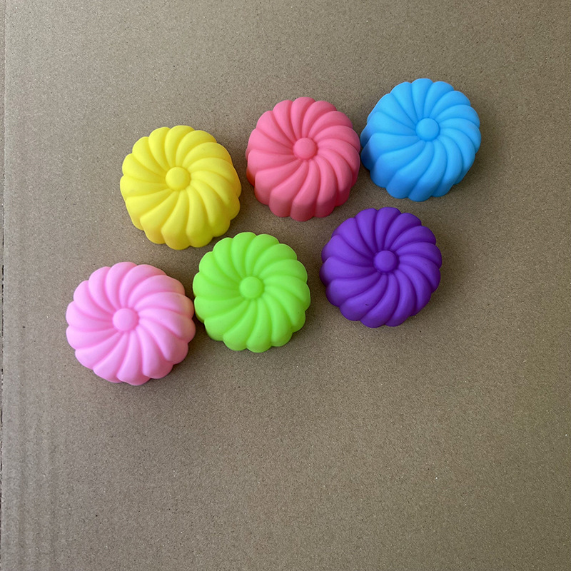 Spot 5cm Pumpkin Flower Mafen Cup Egg Rice Cake Mold Jelly Pudding Baking Mold Food Grade Silicone Mafen Cup