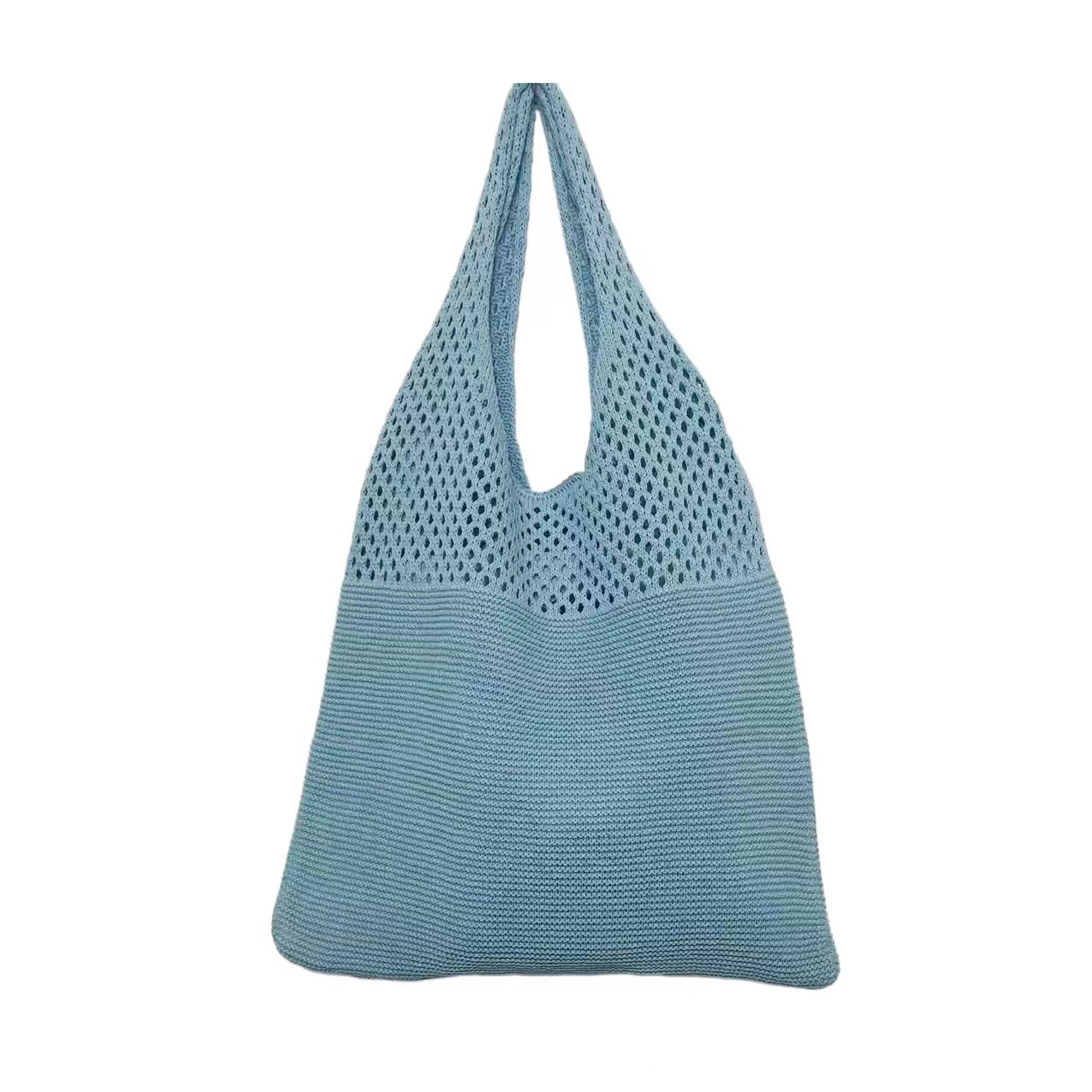 Korean net with chic simple retro hollow bag knitted shoulder bag women's vest bag Fashion Tote Bag all-match bag