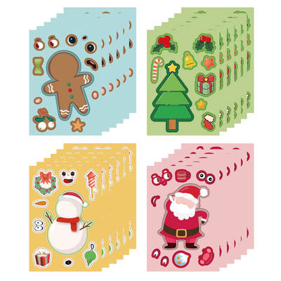 Christmas snowman sticker children's diary greeting card sticker sticker label gift box packaging bag sticker