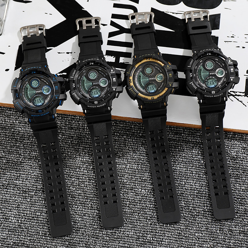 Manufacturers wholesale men's outdoor Korean fashion explosions large dial Sports men's and women's students waterproof children's electronic watch