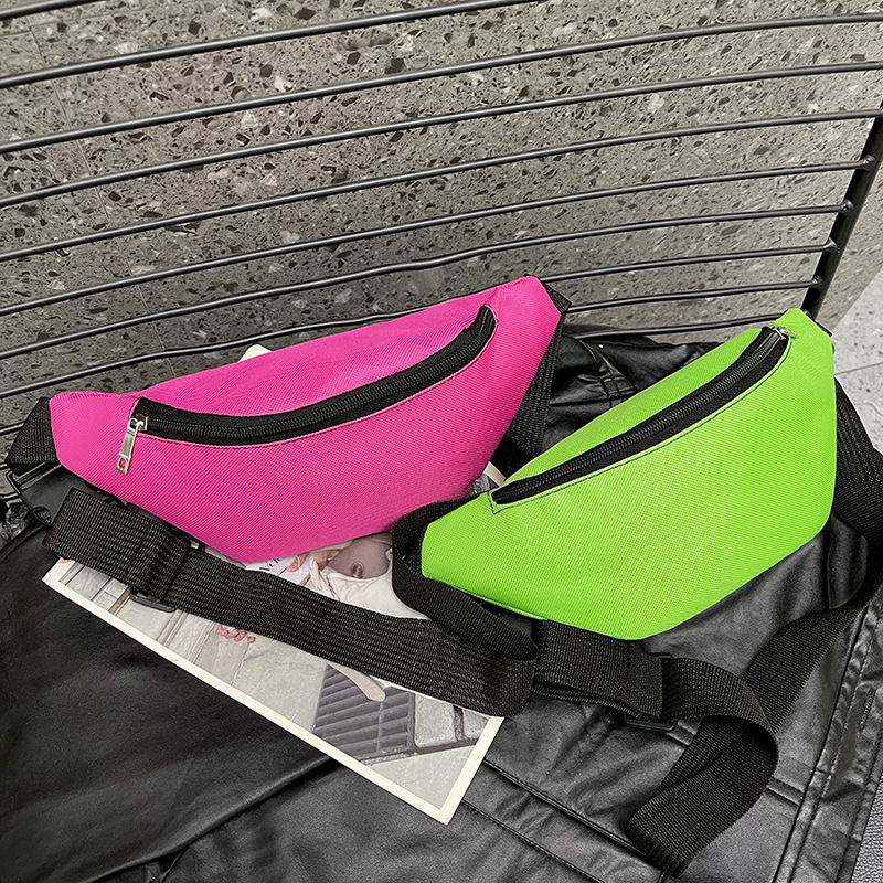 Large Capacity Canvas Waist Bag Men's Casual Sports Chest Bag Outdoor Portable Mobile Phone Bag Cashier Stall Crossbody Bag for Women