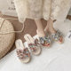 Slippers Women's Summer Outer Wear 2024 New All-Match Fairy Style Sweet Bow Flat Seaside Beach Sandals