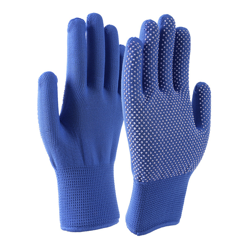 Labor protection gloves nylon non-slip gloves 13-pin thin nylon driver driving gardening men's and women's dispensing plastic gloves