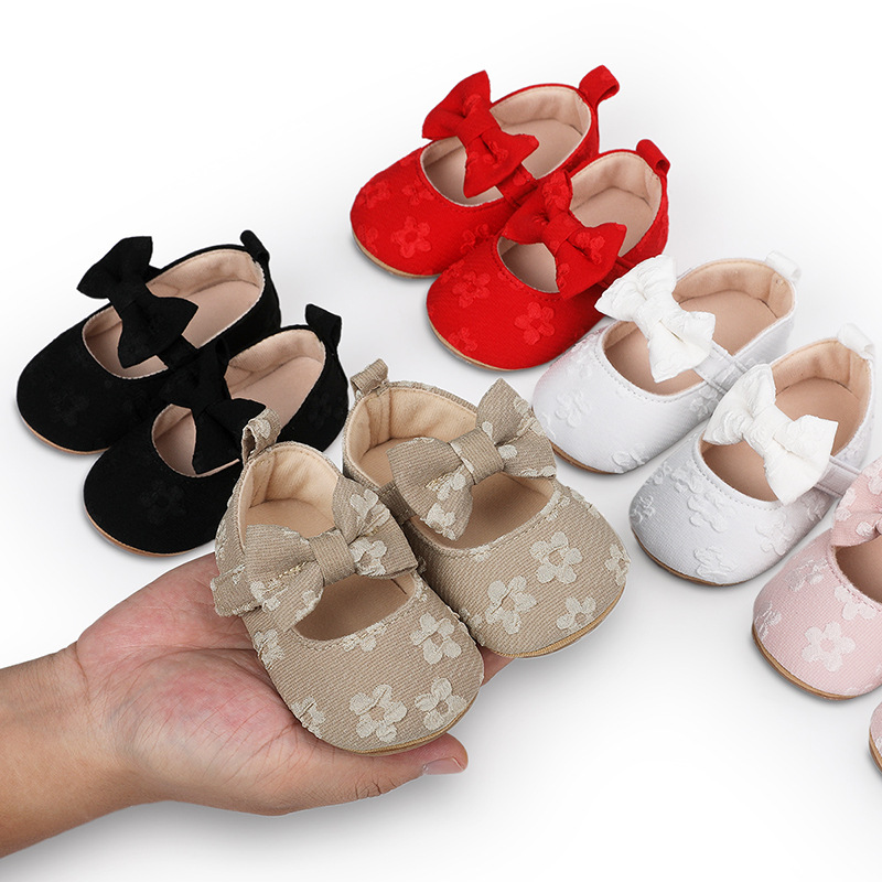 Aimee 0-1 New Non-slip Baby Princess Shoes Rubber Bottom Baby Shoes Breathable Toddler Shoes Baby Shoes 2159