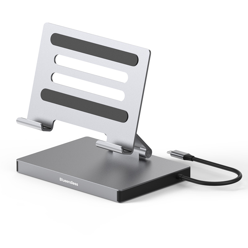 Aluminum alloy type-c bracket docking station tablet notebook usbhub docking station HDMI2.0 gigabit port