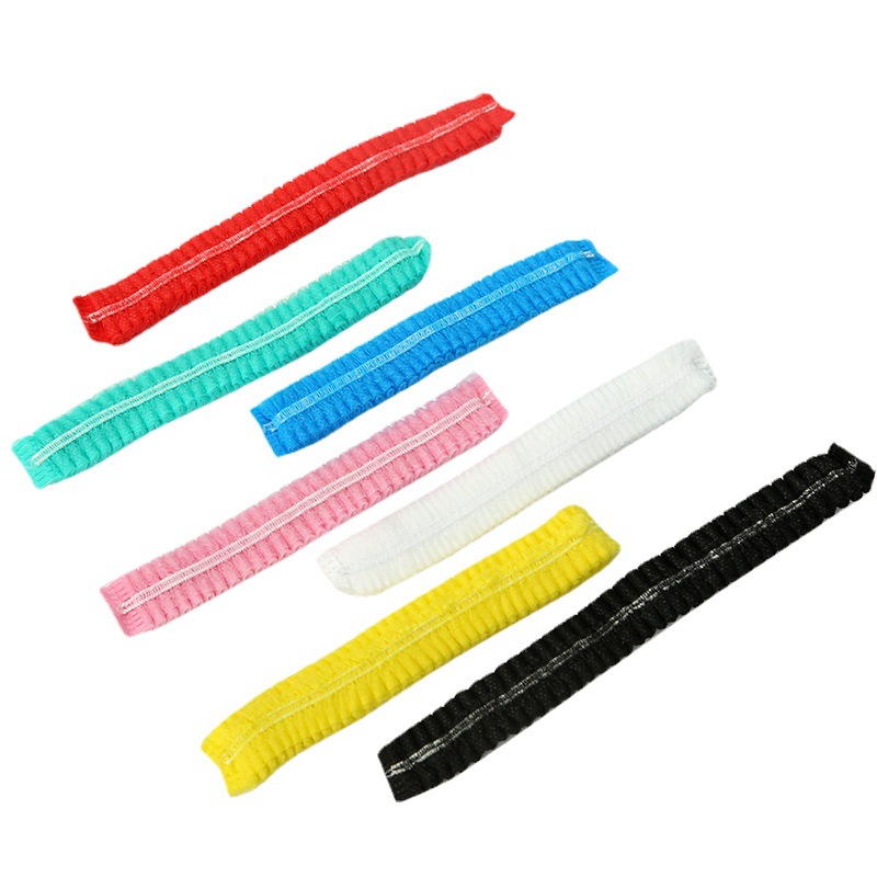 Wholesale disposable hat non-woven strip cap food cap chef anti-hair net cap breathable headgear dust cap