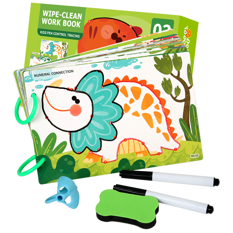 Cross-border temu Hitonic Pen Training Card Children's English Alphabet and Numeric Writing Copybook