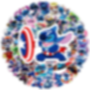 50 Star plan cartoon children's stickers mobile phone shell luggage cartoon waterproof stickers repeatable stickers