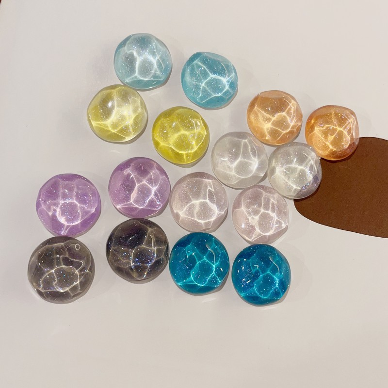 Star Dot irregular water ripple round resin patch diy semicircle jewelry accessories mobile phone shell material
