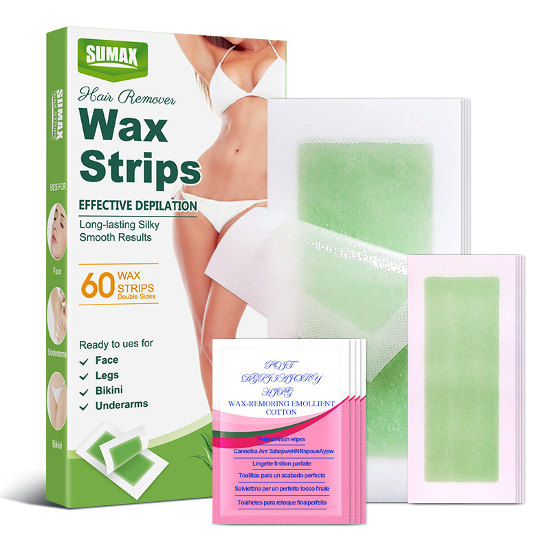 SUMAX cross-border export English packaging amazon temu explosions depilating wax paper combination of 60 pieces