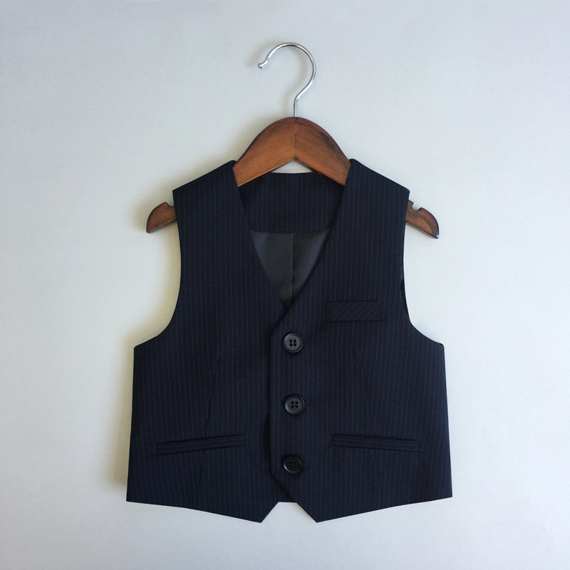 Children's Single Suit Dress Single Vest New Spring and Autumn Boys' Performance Clothing Children's British Performance Clothing One Year's Birthday