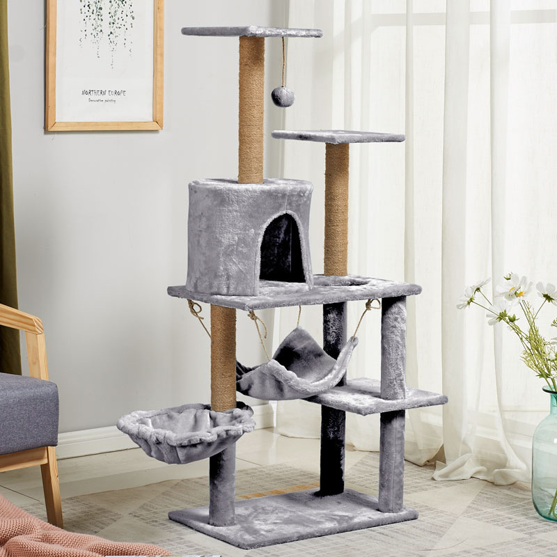 A generation of cat climbing rack cat tree integrated cat nest cat rack cat tower comfortable cat hammock four seasons universal