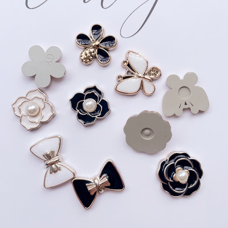 Camellia butterfly oil dripping patch diy handmade material hair accessories mobile phone shell shoes and hats clothing decoration accessories material